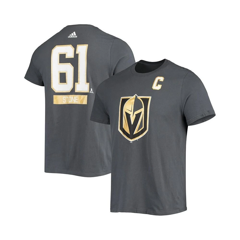 商品Adidas|Men's Mark Stone Gray Vegas Golden Knights Player Name and Number T-shirt,价格¥188,第1张图片