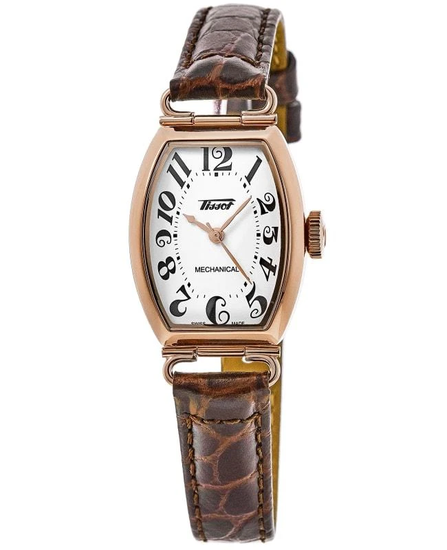 商品Tissot|Tissot Heritage Porto Mechanical White Dial Leather Strap Women's Watch T128.161.36.012.00,价格¥4895,第1张图片