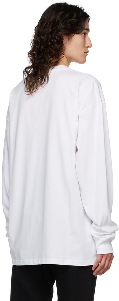 SSENSE Exclusive White Floral Drew Long Sleeve T-Shirt商品第3张图片规格展示
