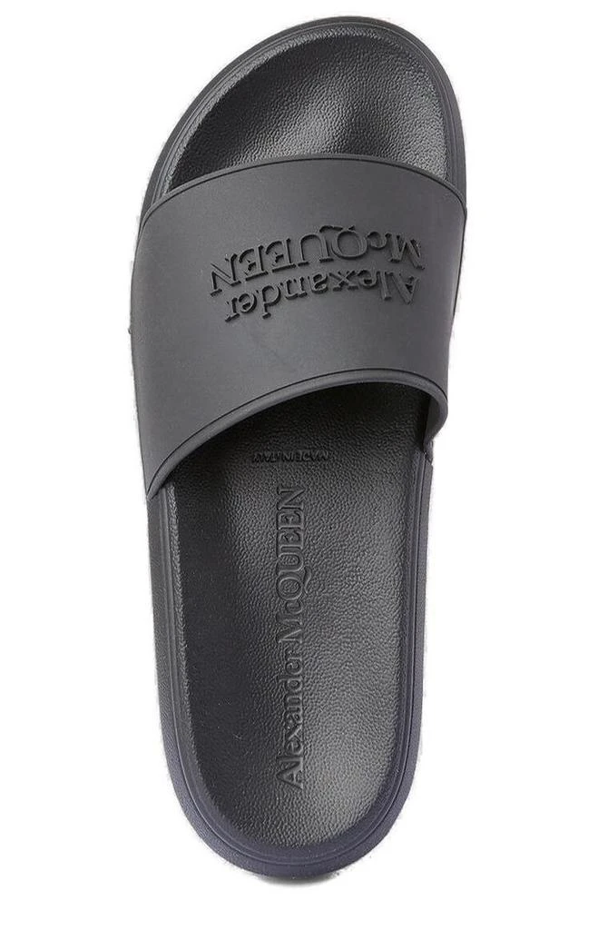 商品Alexander McQueen|Alexander McQueen Logo Patch Pool Slides,价格¥1291,第5张图片详细描述