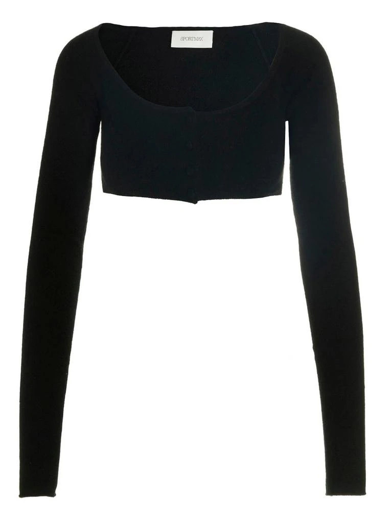 商品Max Mara|Sportmax Cropped Long-Sleeved Knitted Jumper,价格¥1455,第1张图片