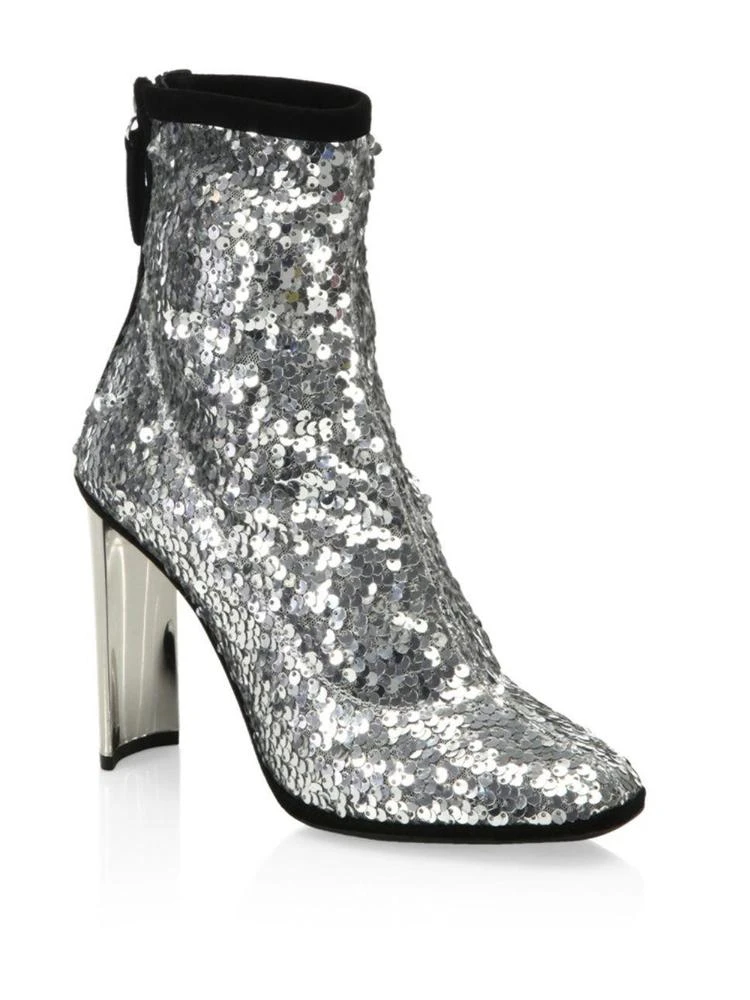 商品Giuseppe Zanotti|Sequin 105 Metallic Booties,价格¥2685,第1张图片