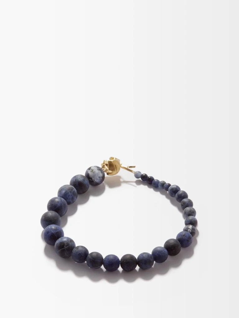 商品Completedworks|Sodalite & 14kt gold-plated beaded bracelet,价格¥1074,第1张图片