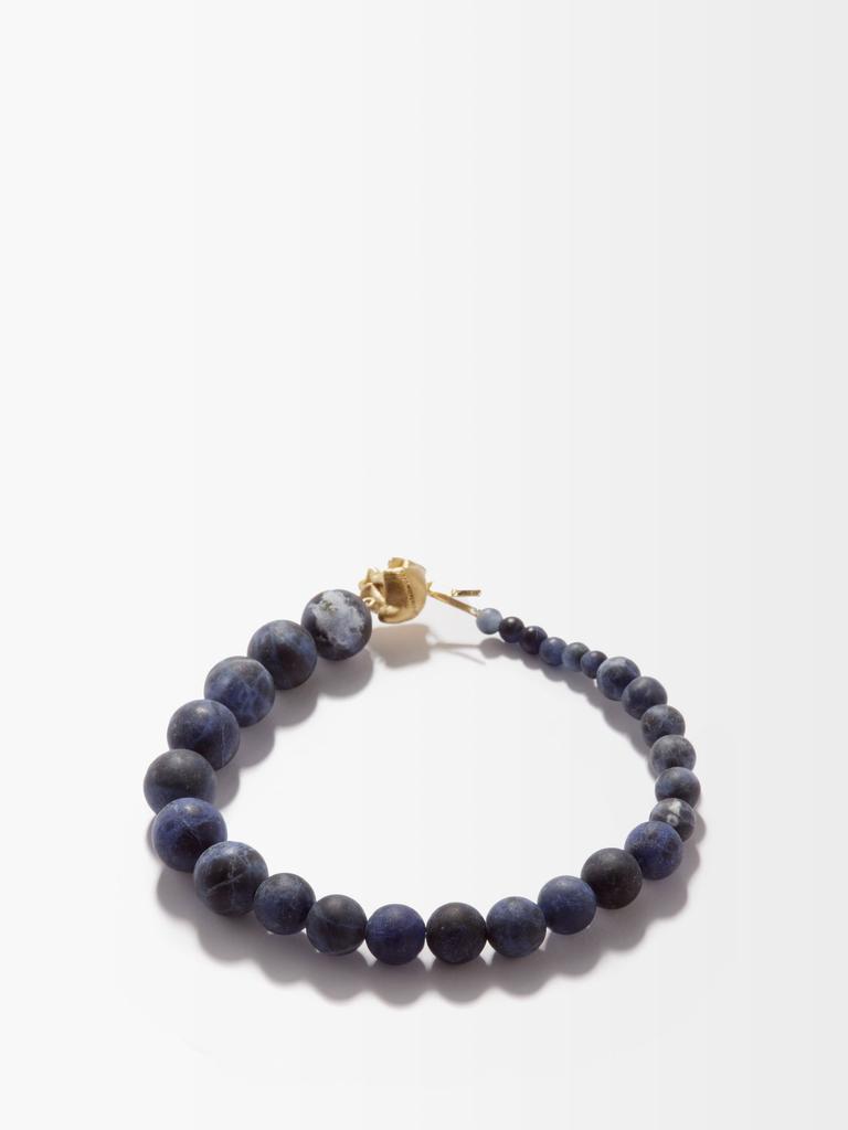 商品Completedworks|Sodalite & 14kt gold-plated beaded bracelet,价格¥1104,第1张图片