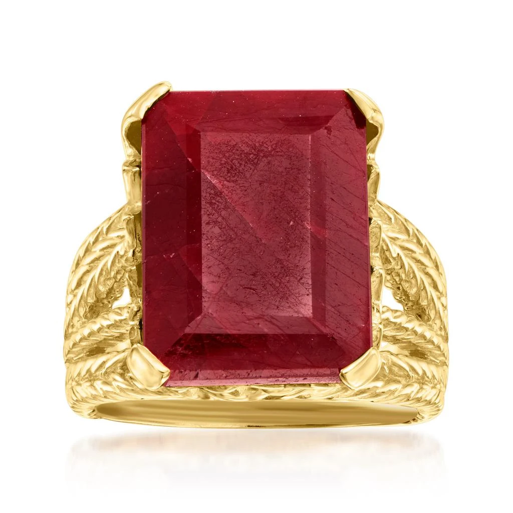 商品Ross-Simons|Ruby Multi-Row Ring in 18kt Gold Over Sterling,价格¥1051,第1张图片