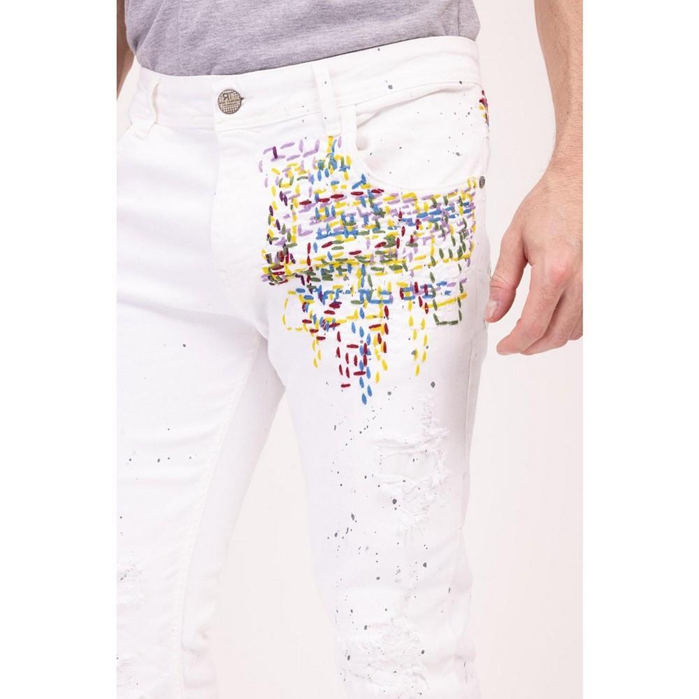 商品RON TOMSON|Men's Modern Embroidered Denim Jeans,价格¥1610,第5张图片详细描述