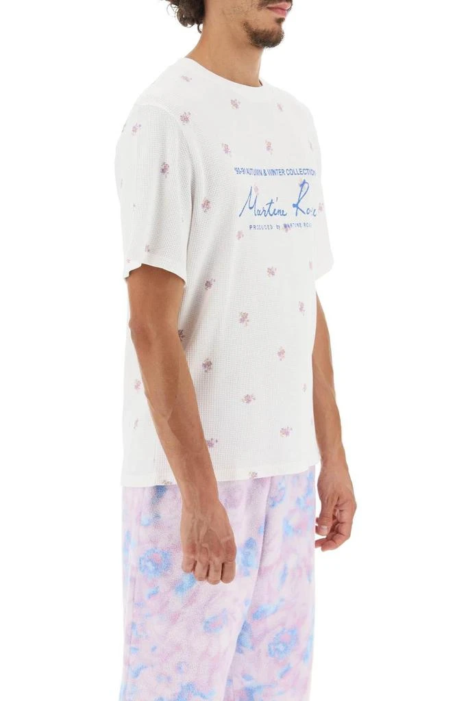 商品Martine Rose|WAFFLED JERSEY T-SHIRT WITH FLORAL PRINT,价格¥684,第3张图片详细描述