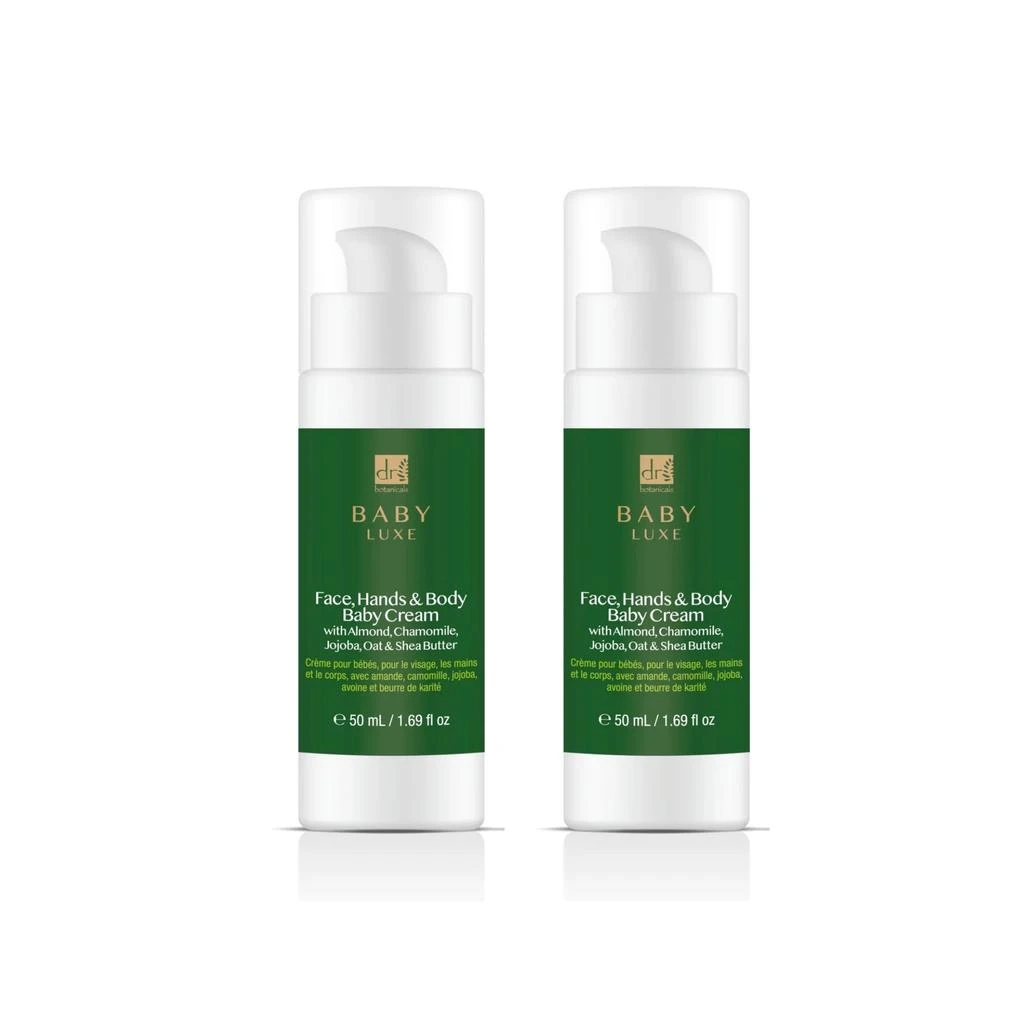 商品Dr. Botanicals|Baby Lux Face, Hands & Body Baby Cream 50ml Twin Value Savings Pack,价格¥180,第1张图片