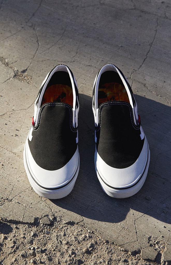 商品Vans|男款 A$AP Worldwide联名 Slip-On 黑白火焰,价格¥151,第5张图片详细描述