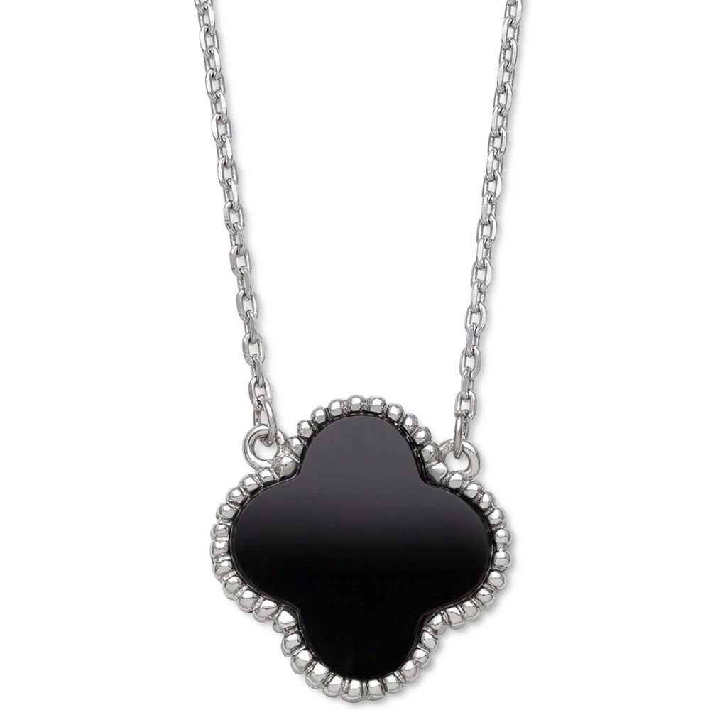 商品Belle de Mer|Mother-of-Pearl Clover Pendant Necklace in Sterling Silver, 16" + 2" extender (Also in Onyx), Created for Macy's,价格¥663,第1张图片