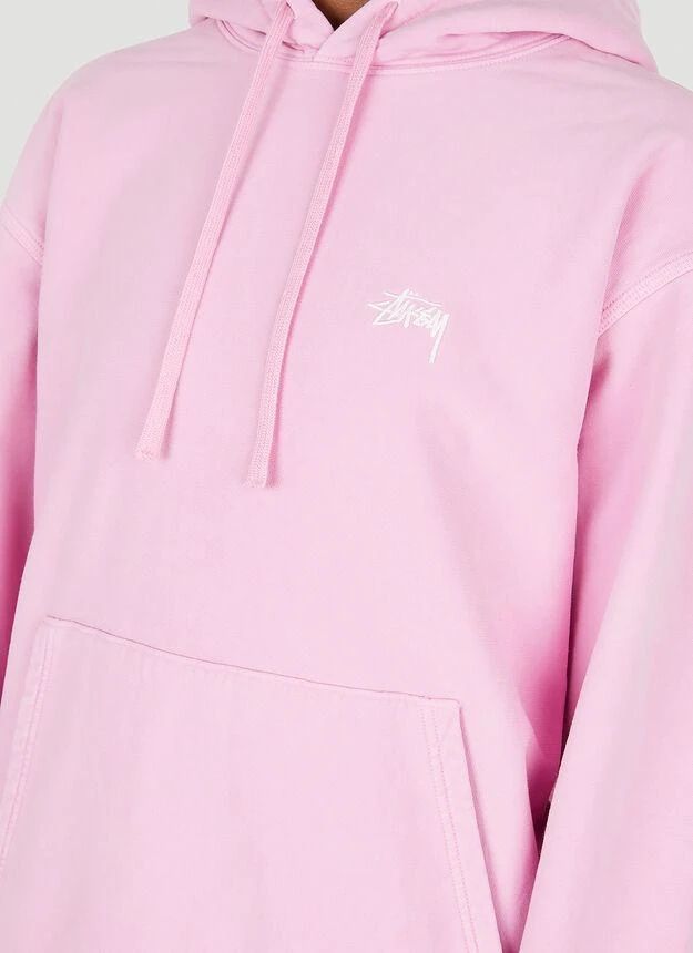 商品STUSSY|Stock Logo Hooded Sweatshirt in Pink,价格¥549,第5张图片详细描述
