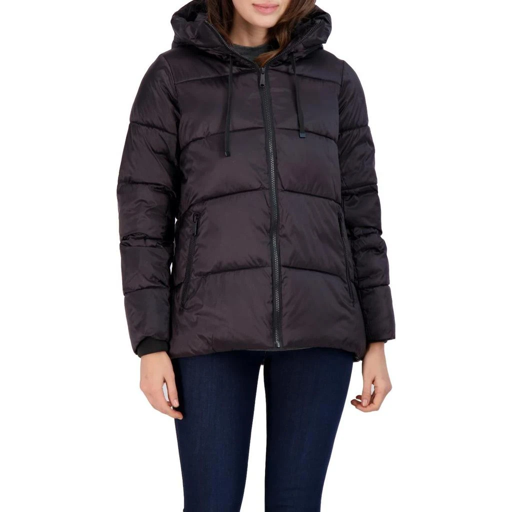 商品Sam Edelman|Sam Edelman Women's Quilted Iridescent Water Repellent Hooded Puffer Coat,价格¥274,第3张图片详细描述