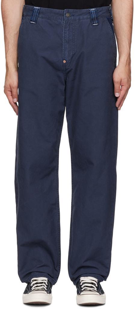 商品Evisu|Navy Cotton Trousers,价格¥1131,第1张图片
