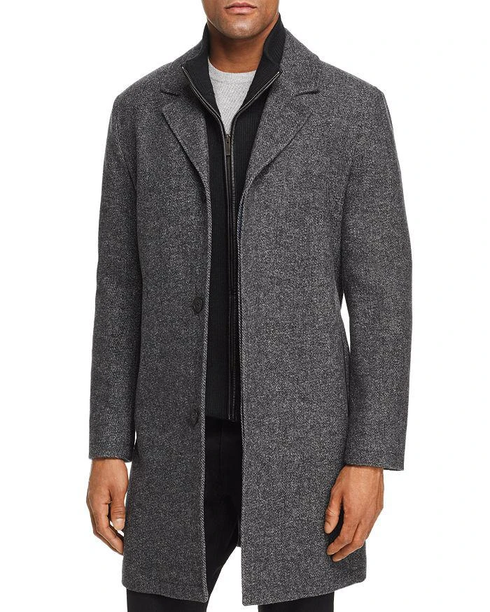 商品Cole Haan|Sweater Bib Wool Blend Twill Coat,价格¥5143,第1张图片详细描述