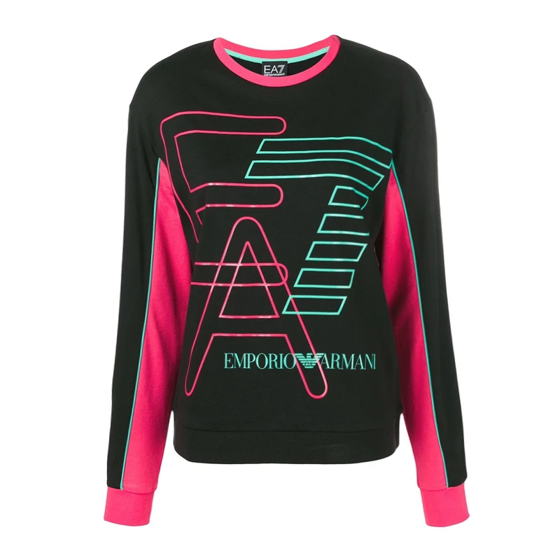 商品Emporio Armani|EMPORIO ARMANI 黑色女士卫衣/帽衫 3GTM57-J39Z-1200,价格¥567,第1张图片