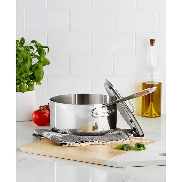 商品All-Clad|Stainless Steel 3-Quart Saucepan with Lid,价格¥897,第2张图片详细描述