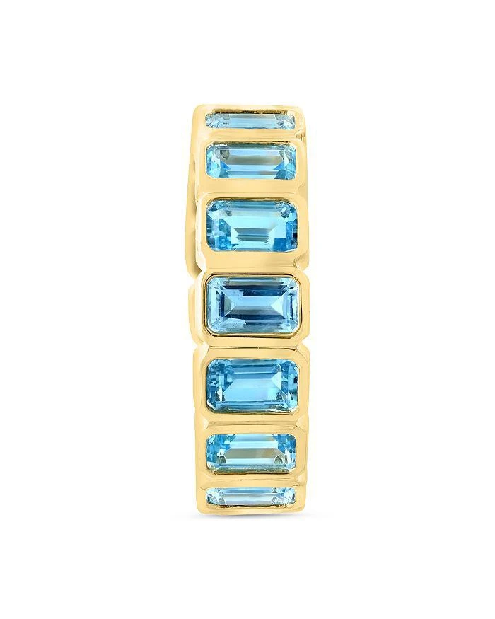 商品Bloomingdale's|Blue Topaz Emerald Cut Eternity Band in 14K Yellow Gold,价格¥8002,第3张图片详细描述