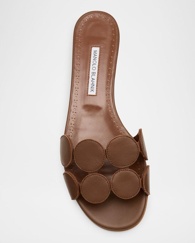 サンダル・ミュール MANOLO BLAHNIK TINGAH LASER-CUT LEATHER SANDALS d3f061cd-1b70-3d4d-a991-