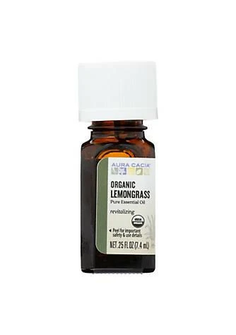 商品Aura Cacia|Cacia Organic Essential Oil   Lemongrass   .25 Oz,价格¥105,第1张图片