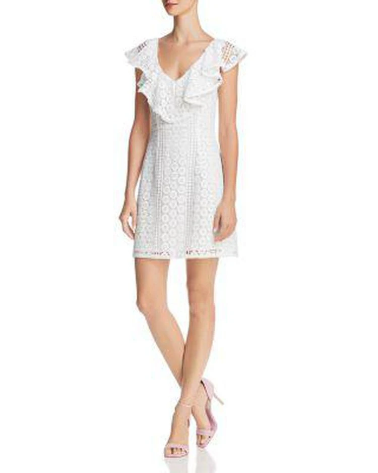 商品French Connection|Massey Ruffled Lace Dress,价格¥396,第1张图片