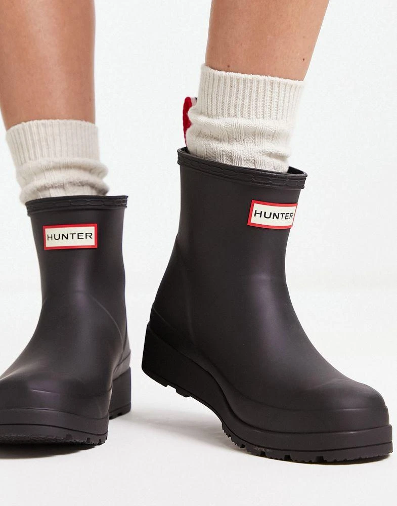 商品Hunter|Hunter original play short wellington boots in black,价格¥707,第3张图片详细描述