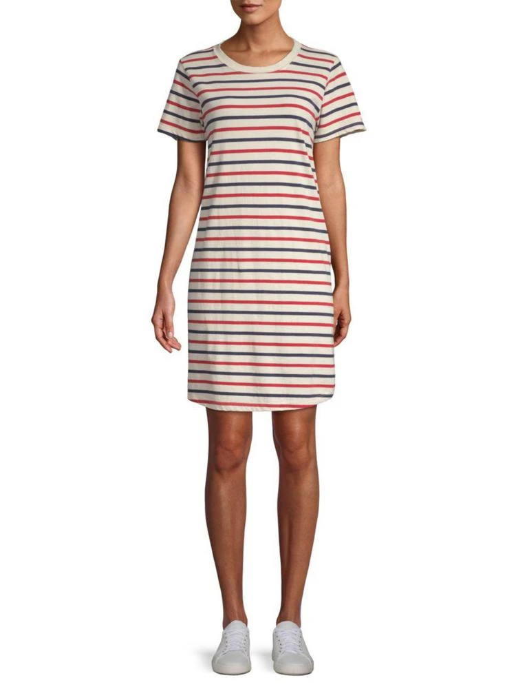 商品Current Elliott|Beatnik Striped Cotton T-Shirt Dress,价格¥1265,第1张图片