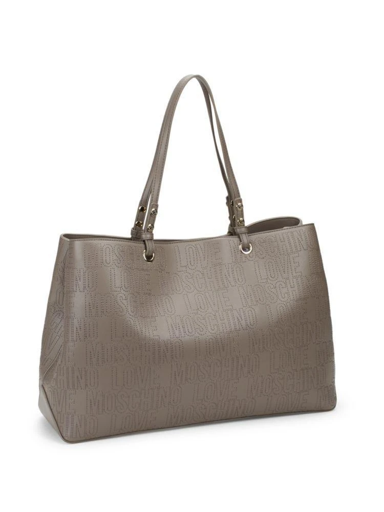 商品Moschino|Logo Faux Leather Tote,价格¥983,第4张图片详细描述