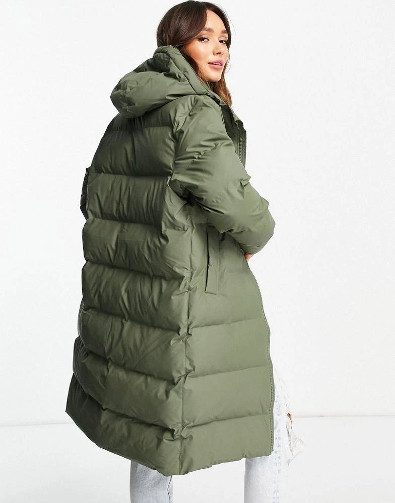 商品RAINS|Rains 1507 long puffer coat in olive,价格¥3864,第2张图片详细描述