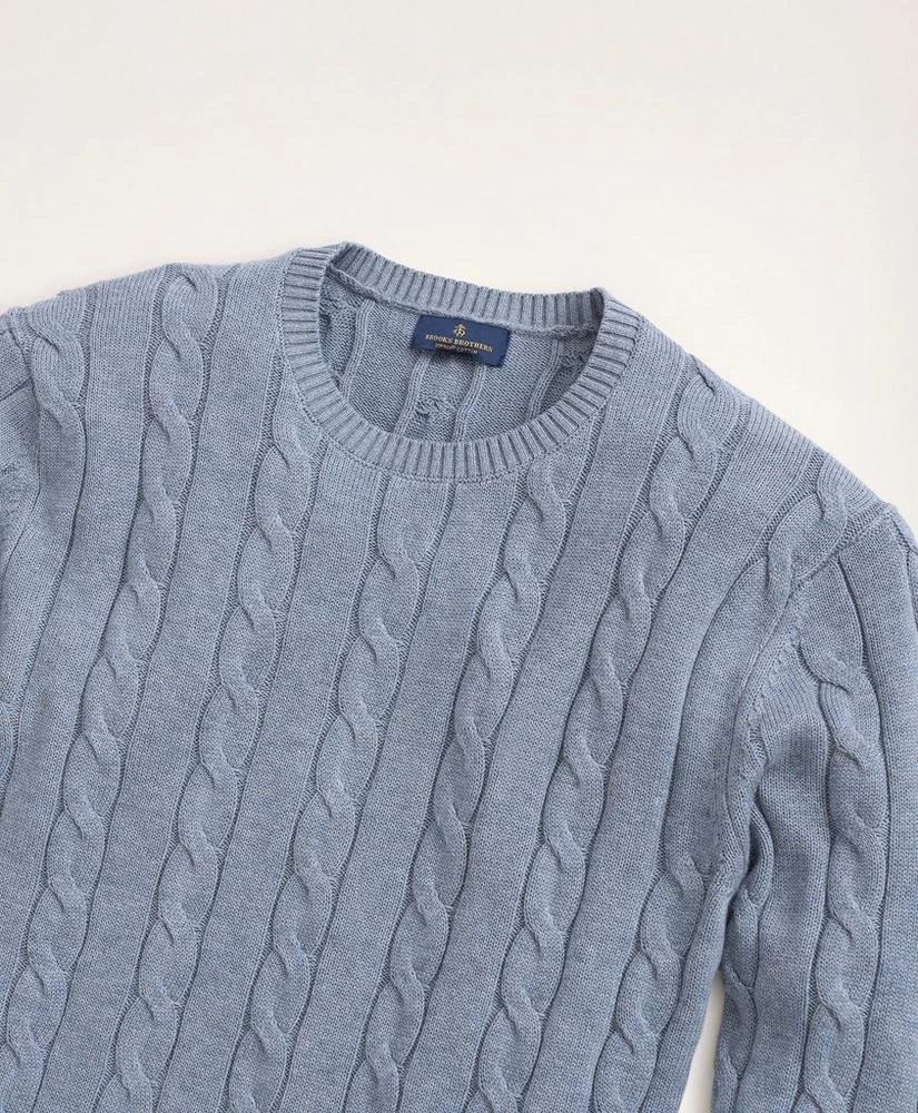 商品Brooks Brothers|Big & Tall Supima® Cotton Cable Crewneck Sweater,价格¥375,第2张图片详细描述