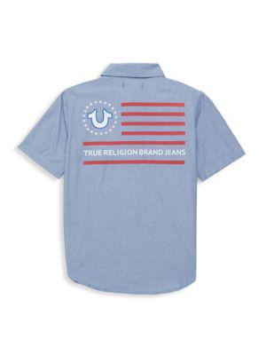 Little Boy’s Americana Chambray Shirt商品第2张图片规格展示