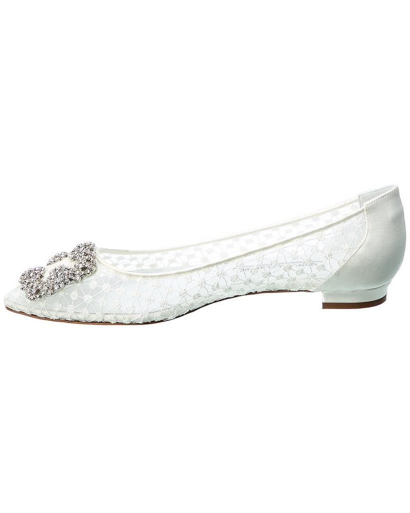 Manolo Blahnik Hangisi Lace Flat商品第4张图片规格展示