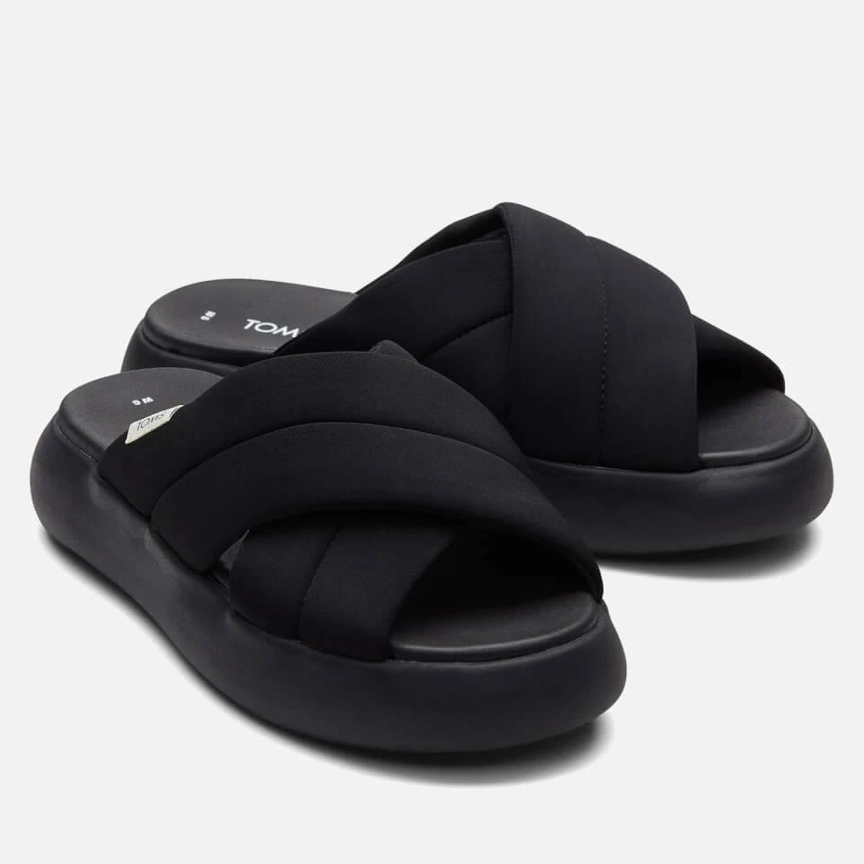 商品TOMS|TOMS WOMEN'S ALPARGATA MALLOW CROSSOVER VEGAN SANDALS - BLACK/BLACK,价格¥270,第3张图片详细描述