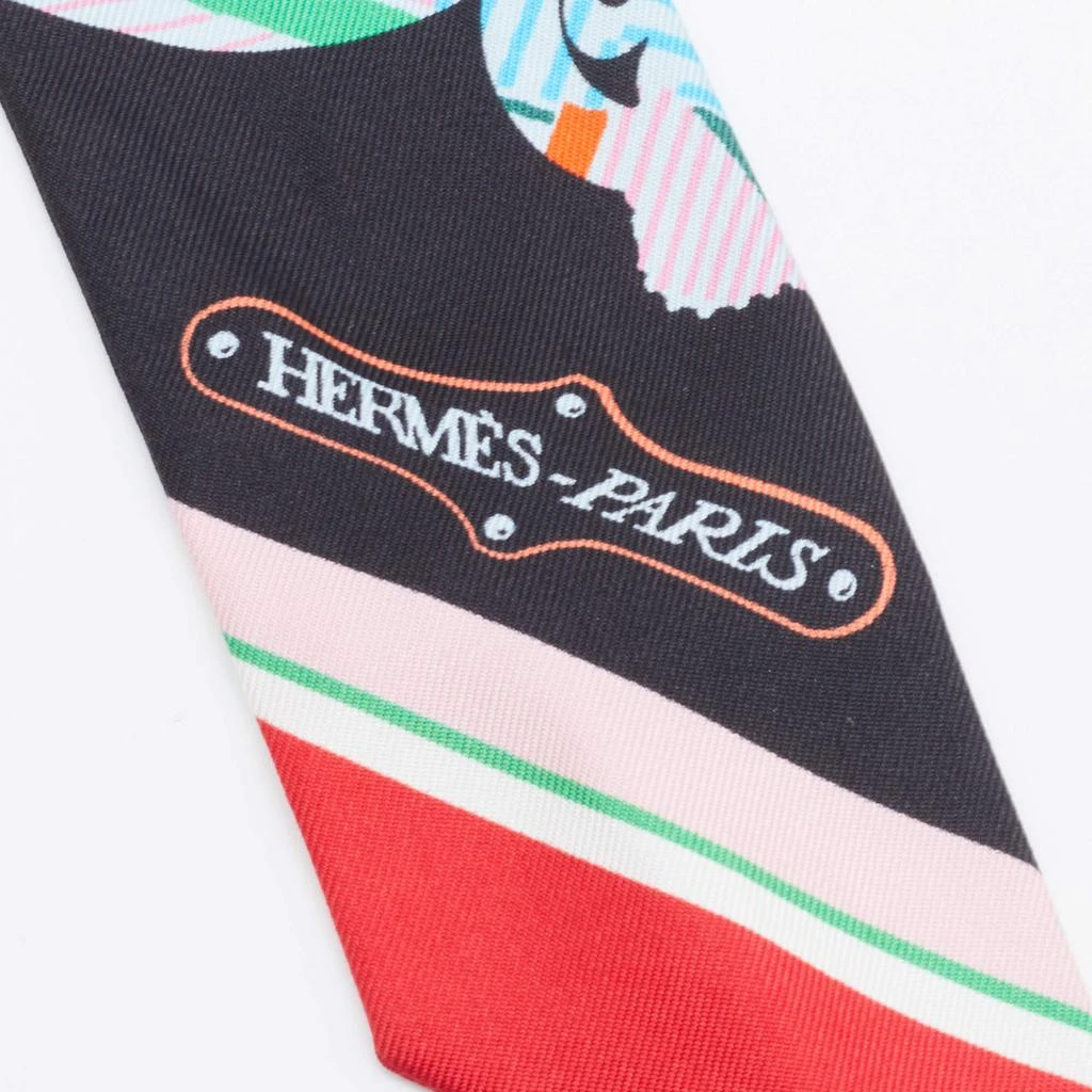 商品[二手商品] Hermes|Hermès Black Cavalcadour Silk Twilly,价格¥1292,第4张图片详细描述