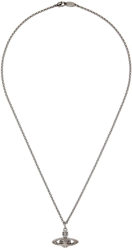 商品Vivienne Westwood|Gunmetal Mini Bas Relief Necklace,价格¥1133,第1张图片