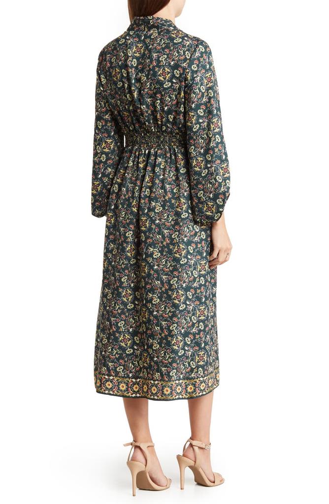Satin Twist Long Sleeve Midi Dress商品第2张图片规格展示