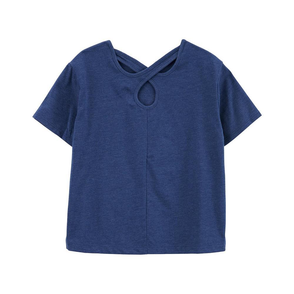 商品Carter's|Little Girls Good Vibes Only Open-Back T-shirt,价格¥56,第4张图片详细描述