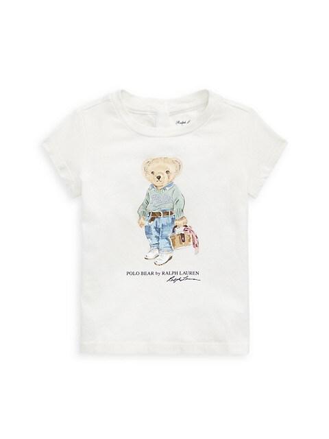 Baby Girl's Polo Bear Jersey T-Shirt商品第1张图片规格展示