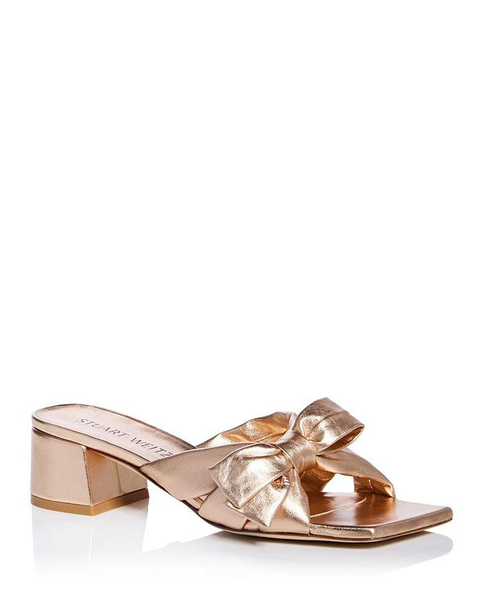 商品Stuart Weitzman|Women's Sofia 45 Slip On Bow Sandals,价格¥3509,第1张图片