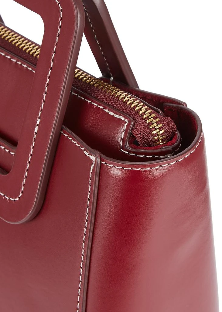 商品Staud|Shirley mini burgundy leather top handle bag,价格¥1253,第3张图片详细描述