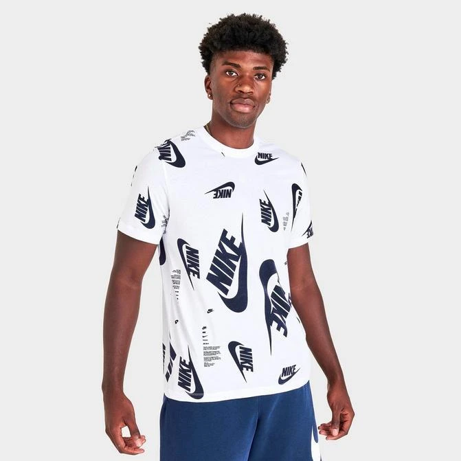 商品NIKE|Men's Nike Sportswear All-Over Futura Print Short-Sleeve T-Shirt,价格¥111,第1张图片