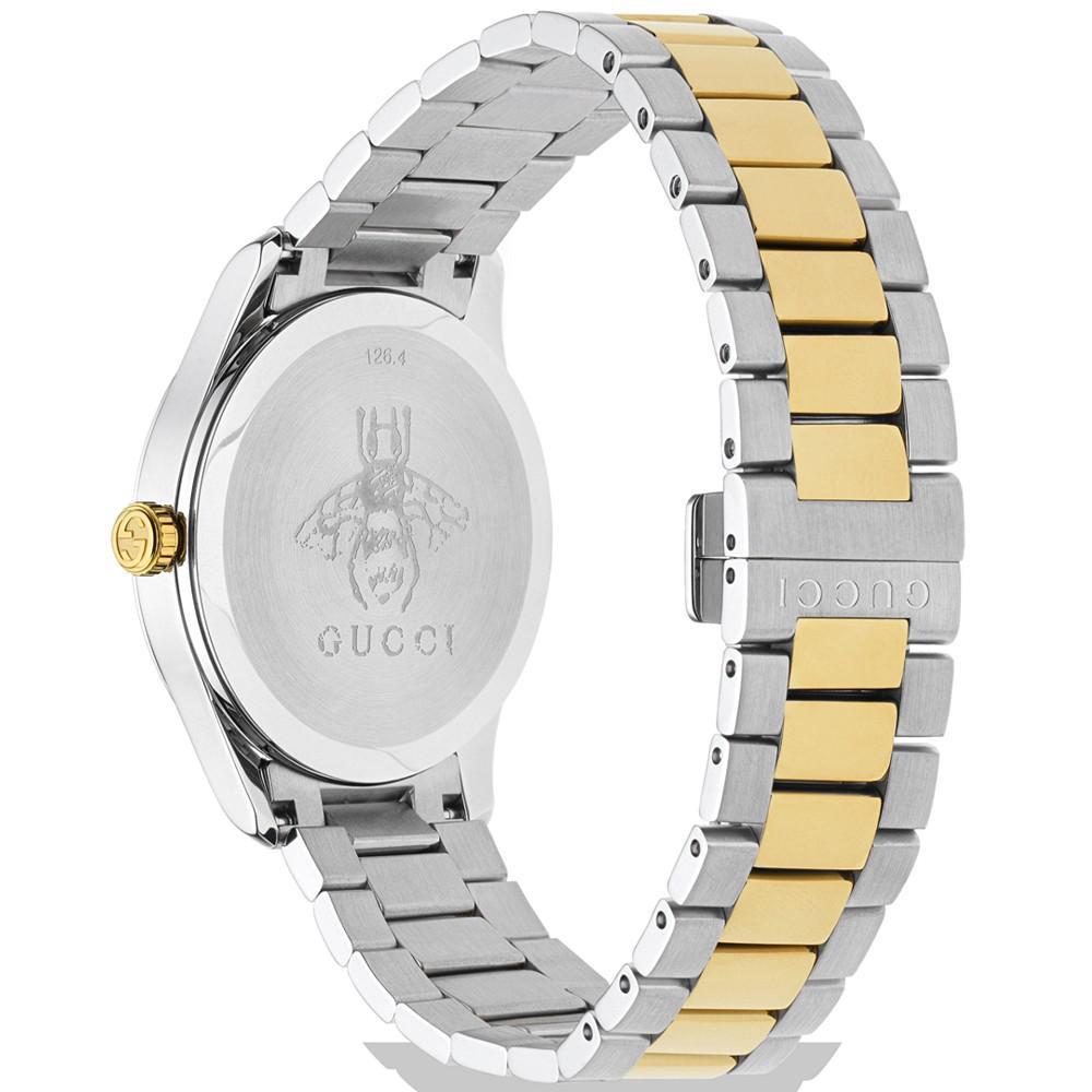 商品Gucci|Men's Swiss G-Timeless Two-Tone Stainless Steel Bracelet Watch 38mm,价格¥10512,第5张图片详细描述