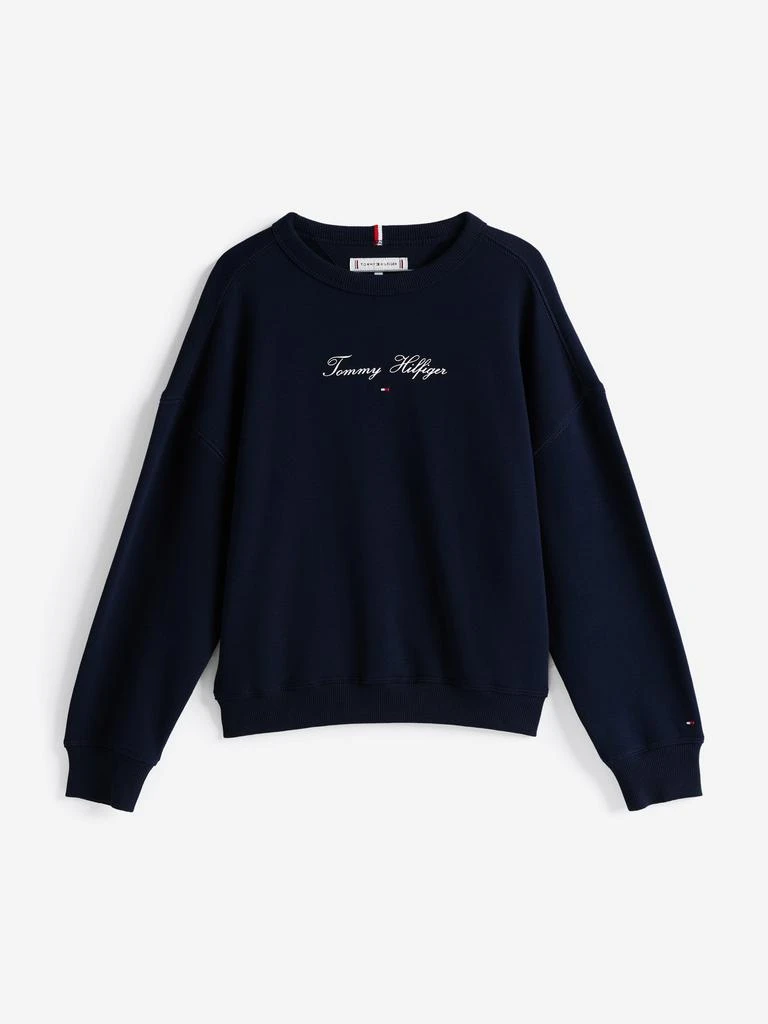 商品Tommy Hilfiger|Girls Logo Script Sweatshirt in Navy,价格¥329,第1张图片