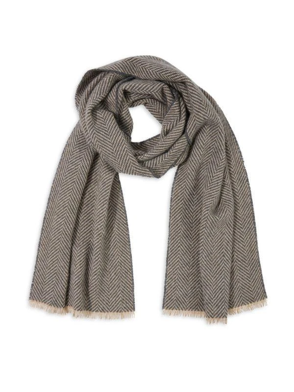 商品Bruno Magli|Herringbone Cashmere Scarf,价格¥1138,第1张图片