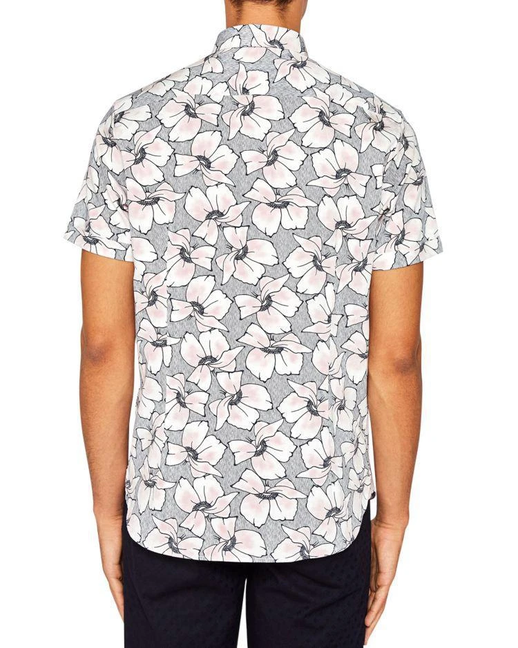 商品Ted Baker London|Bigflo Oversized Flower Print Regular Fit Button-Down Shirt,价格¥800,第2张图片详细描述