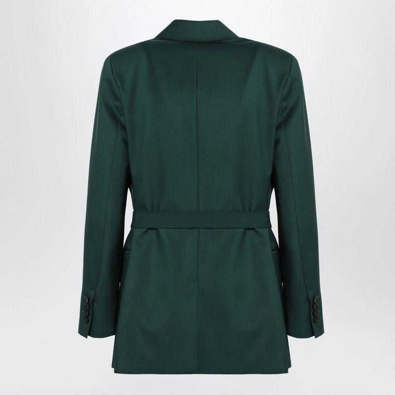 商品Max Mara|GREEN WOOL CANVAS JACKET WITH BELT,价格¥6840,第2张图片详细描述