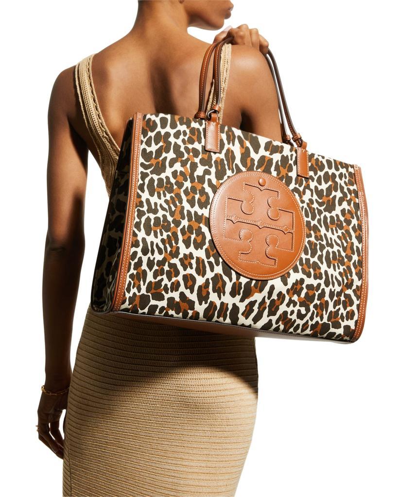 商品Tory Burch|Ella Logo Leopard Canvas Tote Bag,价格¥2727,第4张图片详细描述