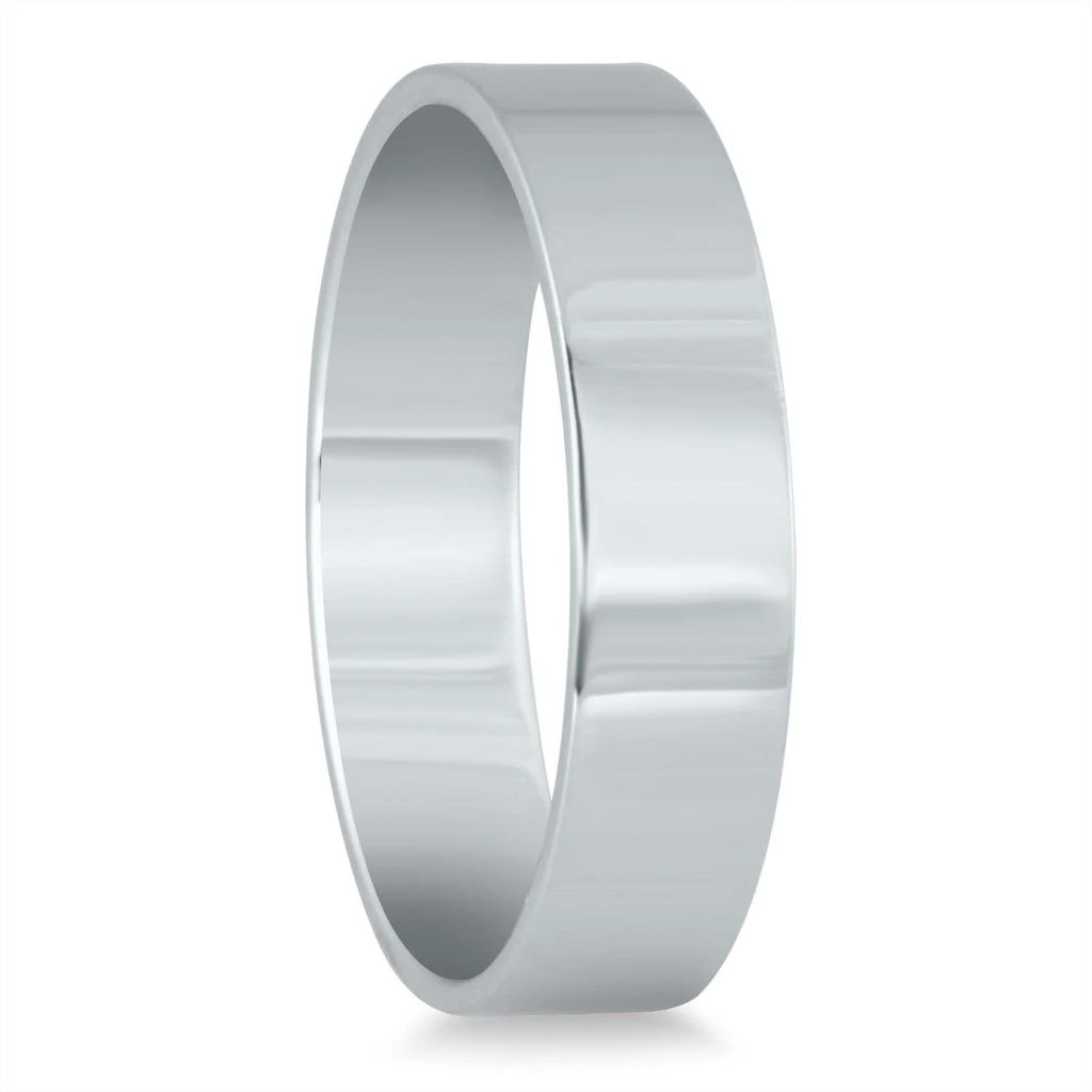 商品SSELECTS|4Mm Flat Comfort Fit Wedding Band In 10K White Gold,价格¥1929,第2张图片详细描述