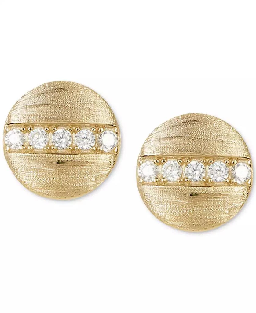 商品ADORNIA|14k Gold-Plated Pavé Line Round Disc Stud Earrings,价格¥135,第1张图片