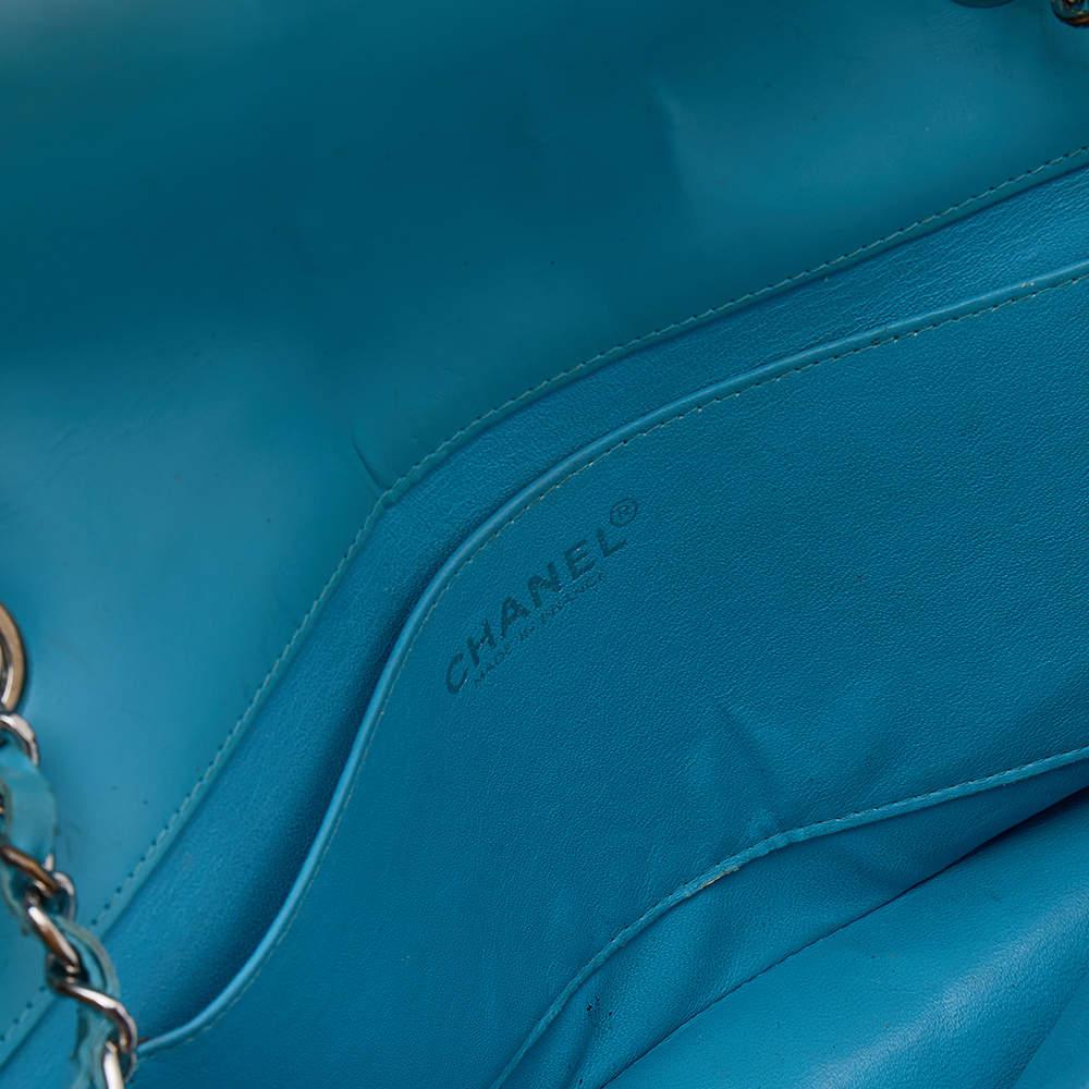 Chanel Light Blue Leather Vintage Square Wild Stitch Bag商品第7张图片规格展示
