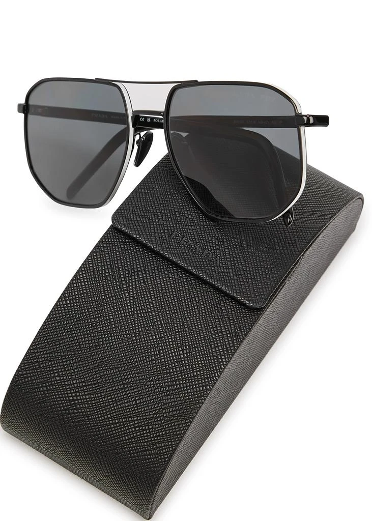 商品Prada|Black aviator-style sunglasses,价格¥2345,第4张图片详细描述